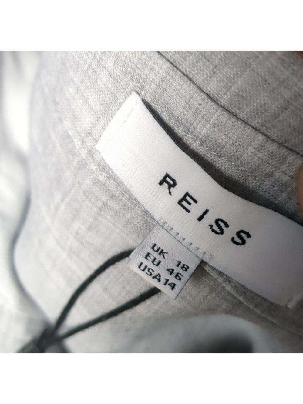REISS grey Mimi casual button down long sleeve shirt size 14 - Picture 6 of 10